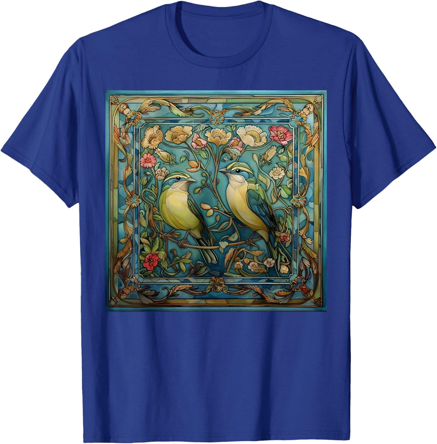 Romantische Vögel im Jugendstil T-Shirt - T-Shirt | Royal