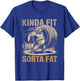 Kinda Fit Sorta Fat Funny Gym Body Cute Bear Retro T-Shirt - T-Shirt | Royal