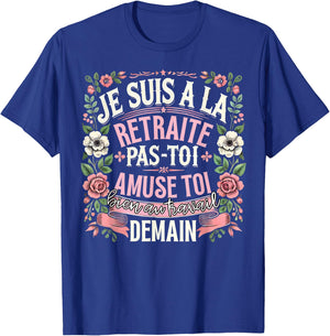 Retirement 2025 Women Retired 2025 , Black, S T-Shirt - T-Shirt | Royal