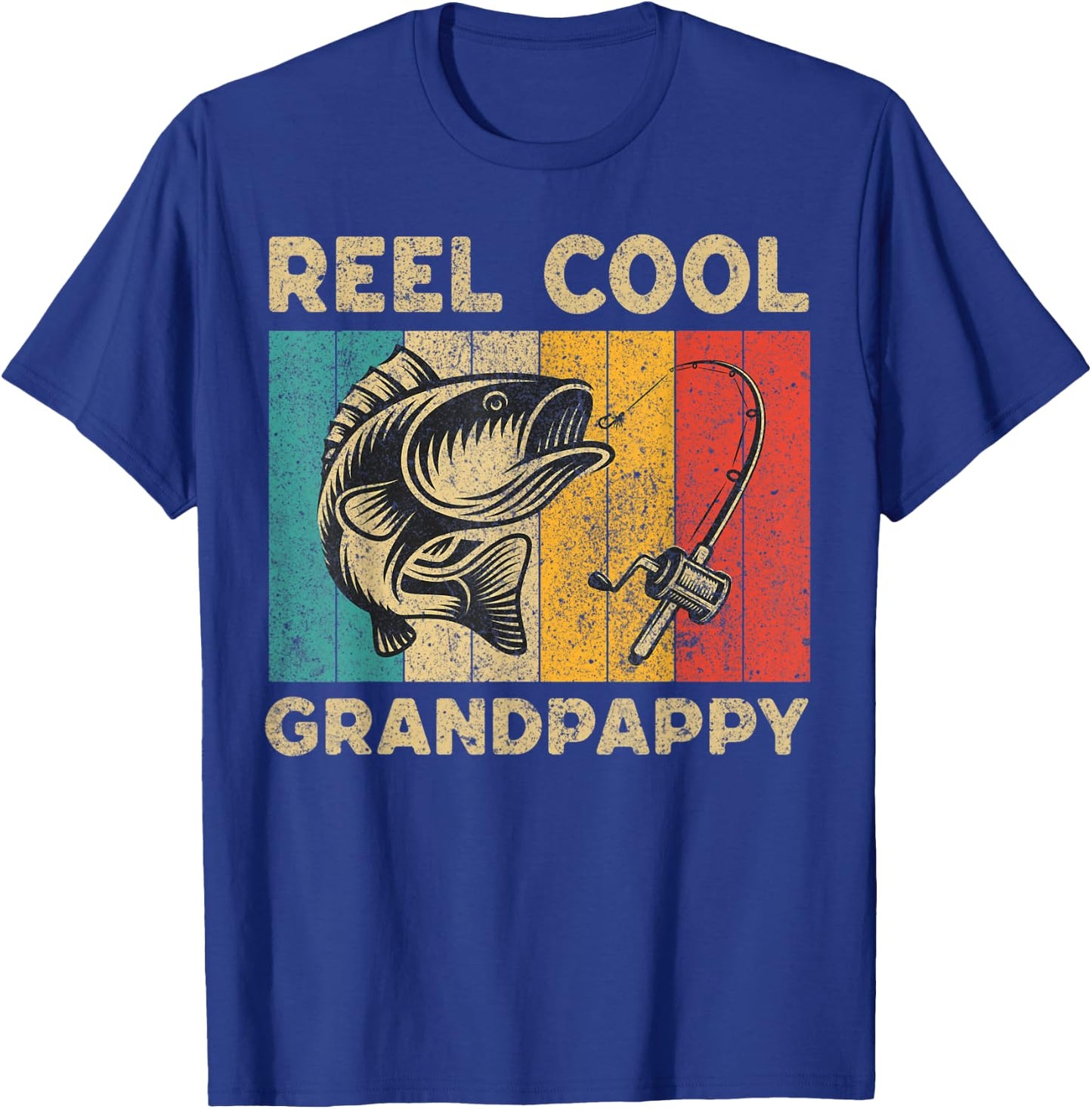 Father's Day Present Funny Fishing Reel Cool Grandpappy T-Shirt - T-Shirt | Royal