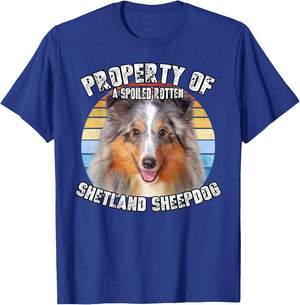 Shetland Sheepdog Sheltie Merle Property Of Retro T-Shirt - T-Shirt | Royal