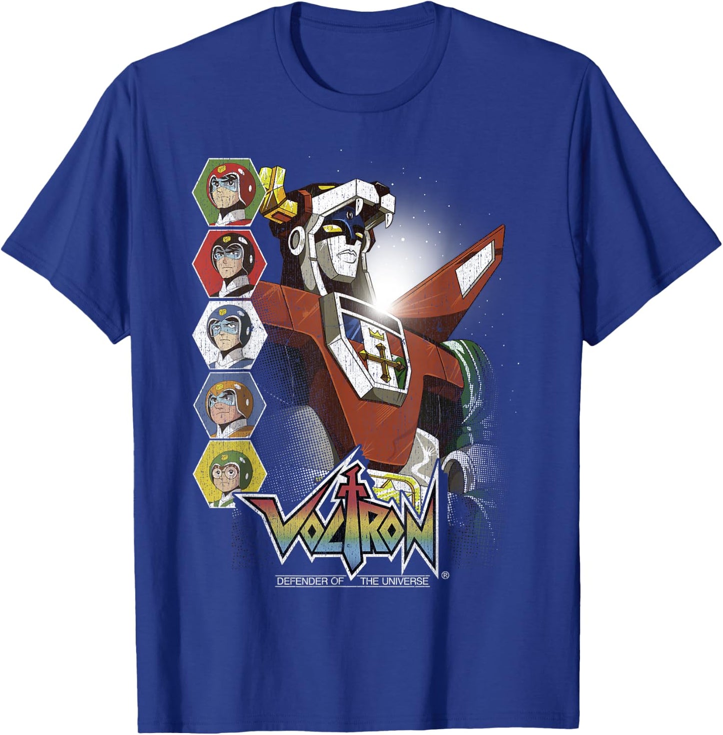 Voltron Defender of The Universe Lions Unite Graphic T-Shirt - T-Shirt | Royal