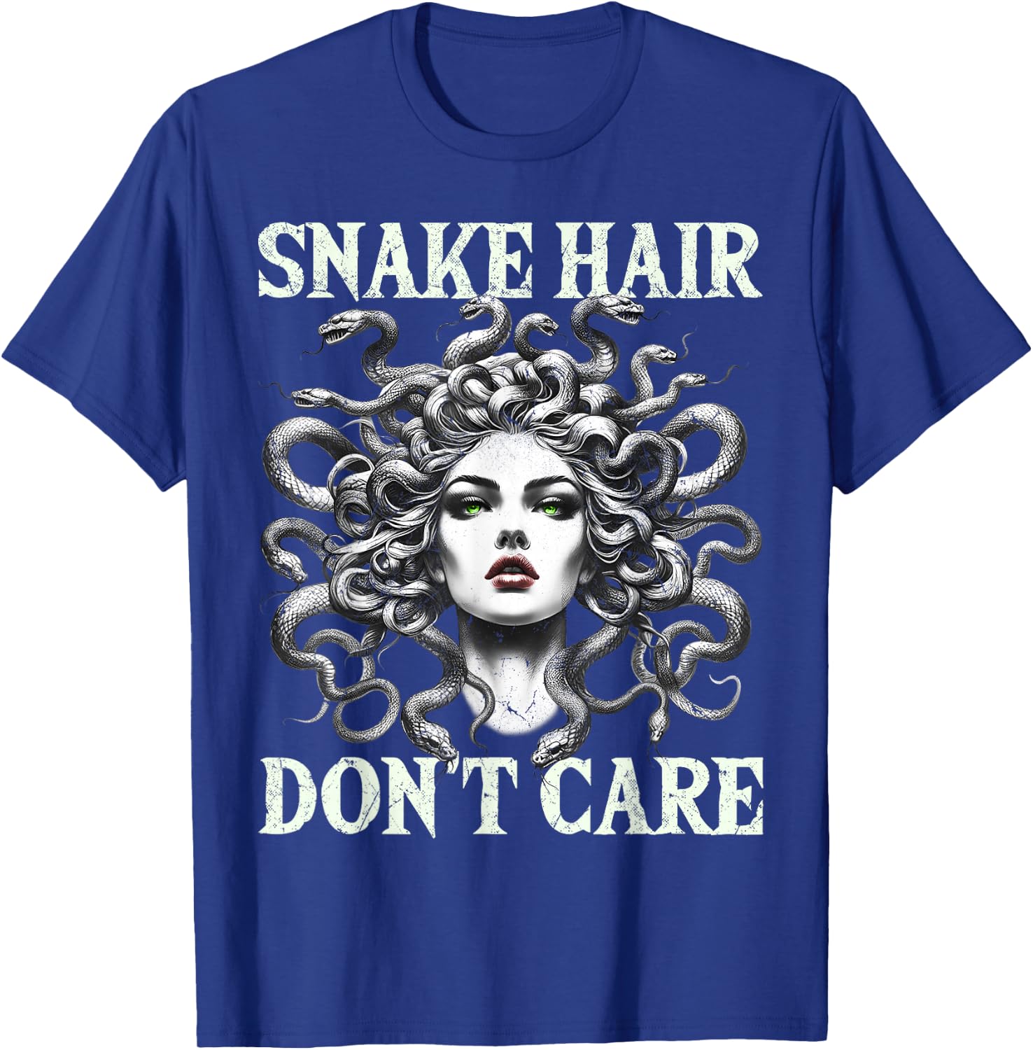 Medusa Graphic Greek Mythology Design Snake Hair T-Shirt - T-Shirt | Royal
