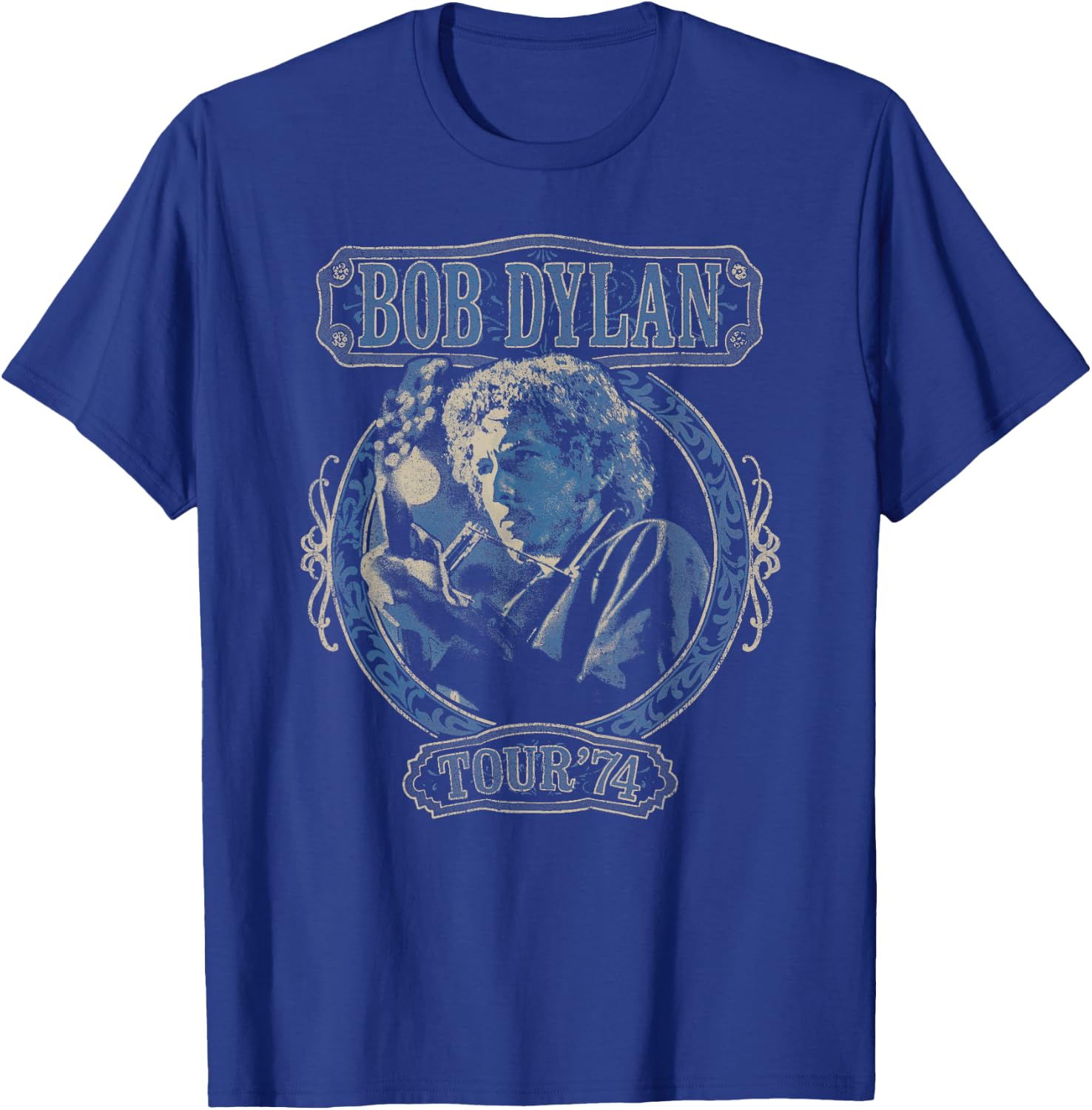 Bob Dylan Tour 74 Official , Black, S T-Shirt - T-Shirt | Royal