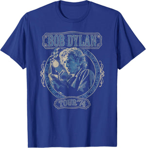 Bob Dylan Tour 74 Official , Black, S T-Shirt - T-Shirt | Royal