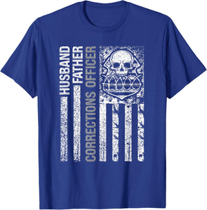 Husband Father Corrections Officer Correctional Officer T-Shirt - T-Shirt | Royal