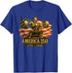 America 250 1776 2026 Abraham Lincoln Gym Weightlifting T-Shirt - T-Shirt | Royal