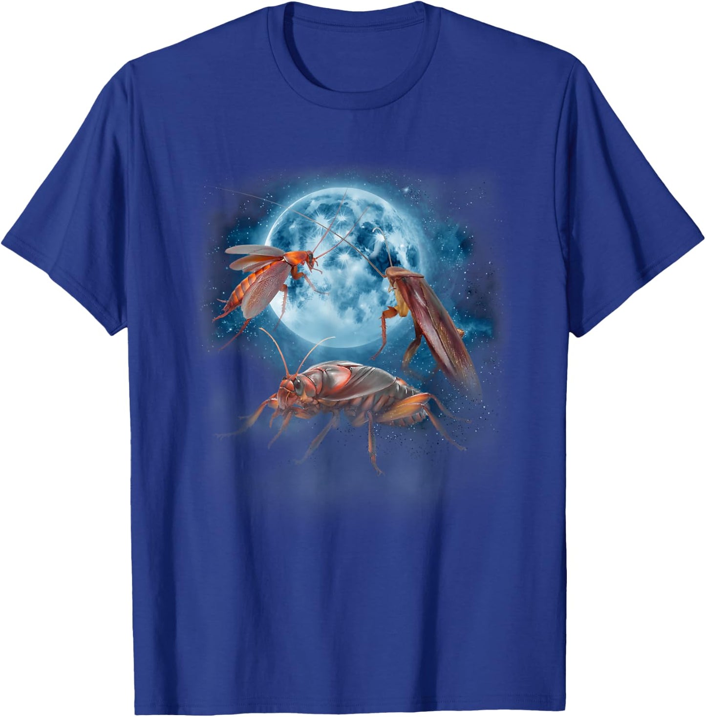 Cockroach Shirt - Cockroach Shirt Funny Howling at the Moon T-Shirt - T-Shirt | Royal