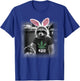 Happy 420 Easter Raccoon Bunny Marijuana Weed Cannabis T-Shirt - T-Shirt | Royal