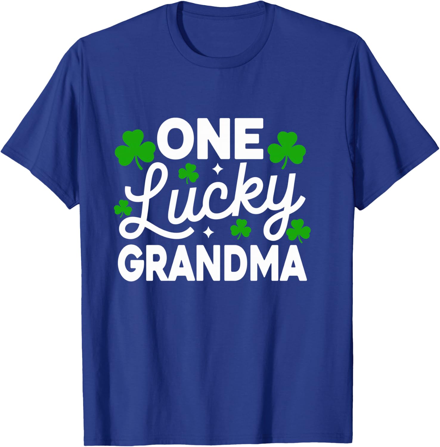 One Lucky Grandma St Patrick's Day Family Matching Shamrock T-Shirt - T-Shirt | Royal