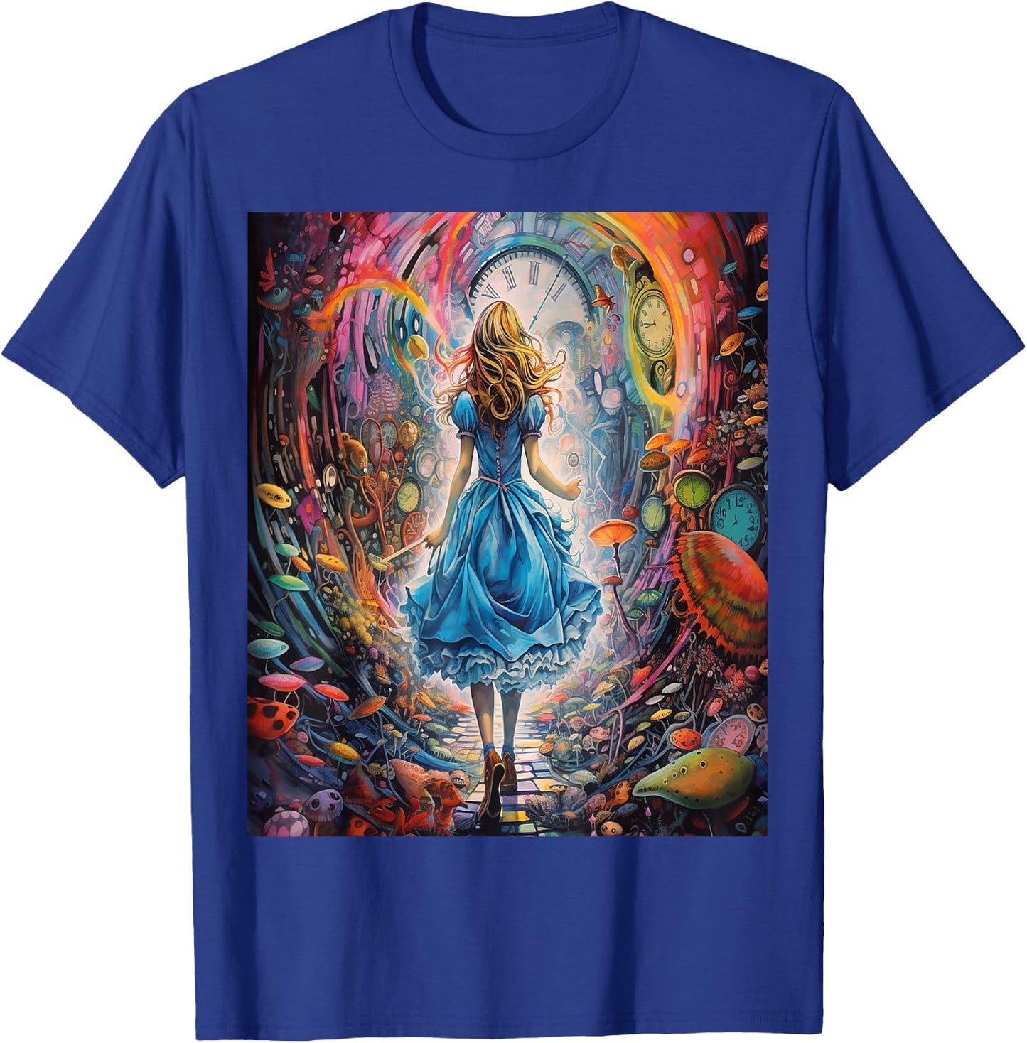 Alice in Wonderland Trippy Rainbow T-Shirt - T-Shirt | Royal