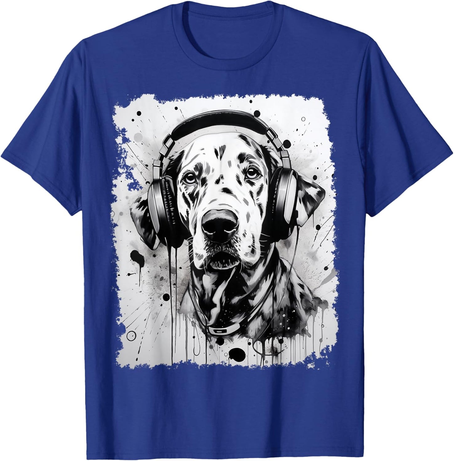 Pop Art Dog Dalmatian Music T-Shirt - T-Shirt | Royal