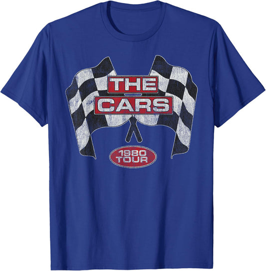 The Cars - 1980 Tour (Flags) T-Shirt - T-Shirt | Royal