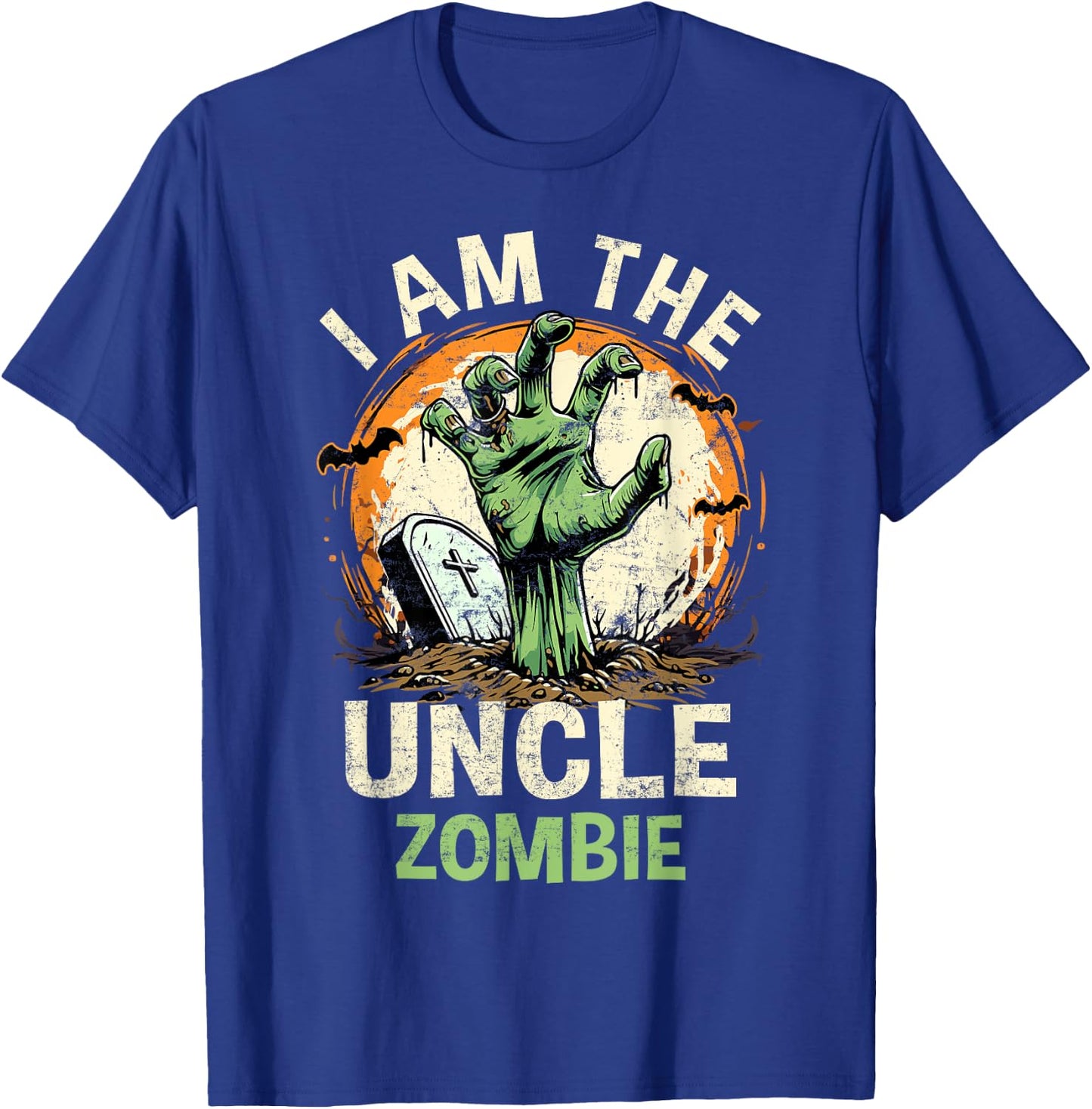 I Am The Uncle Zombie Halloween Costume Zombie Family T-Shirt - T-Shirt | Royal