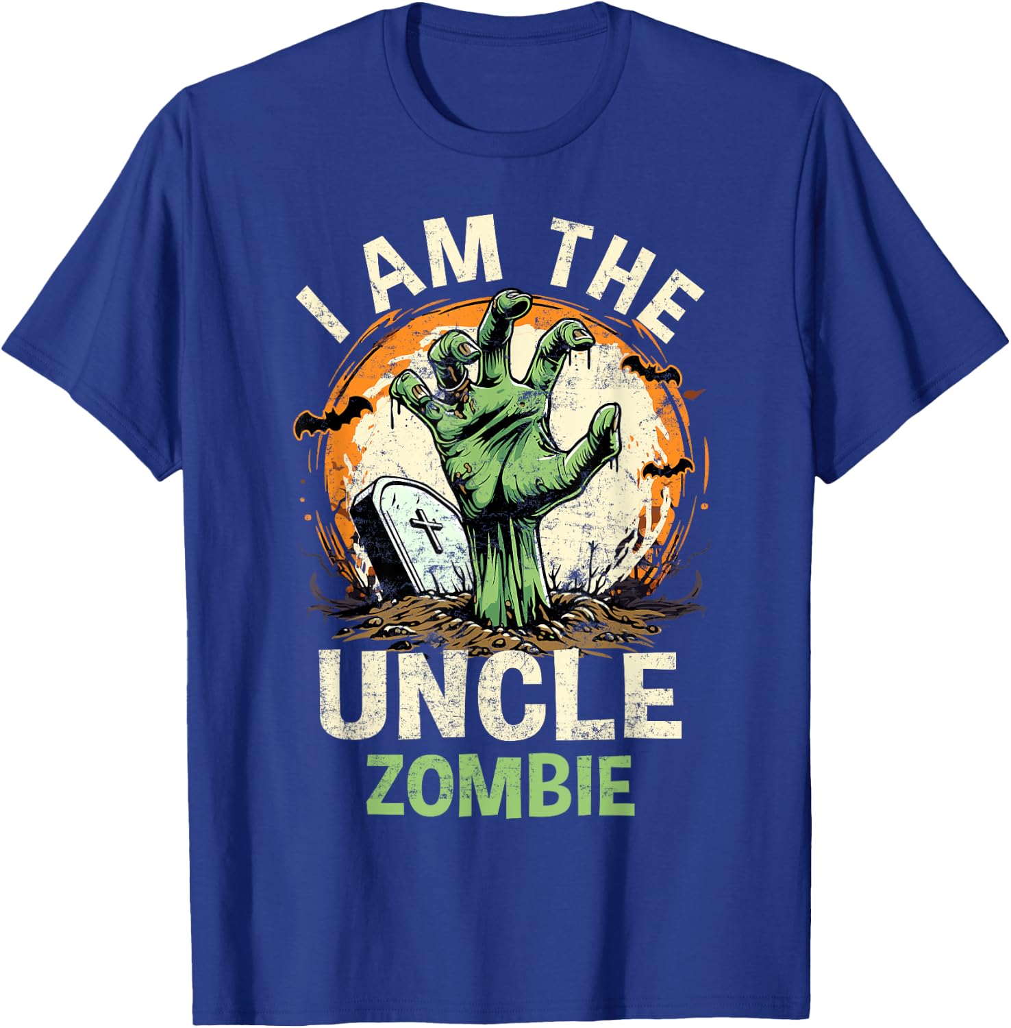 I Am The Uncle Zombie Halloween Costume Zombie Family T-Shirt - T-Shirt | Royal