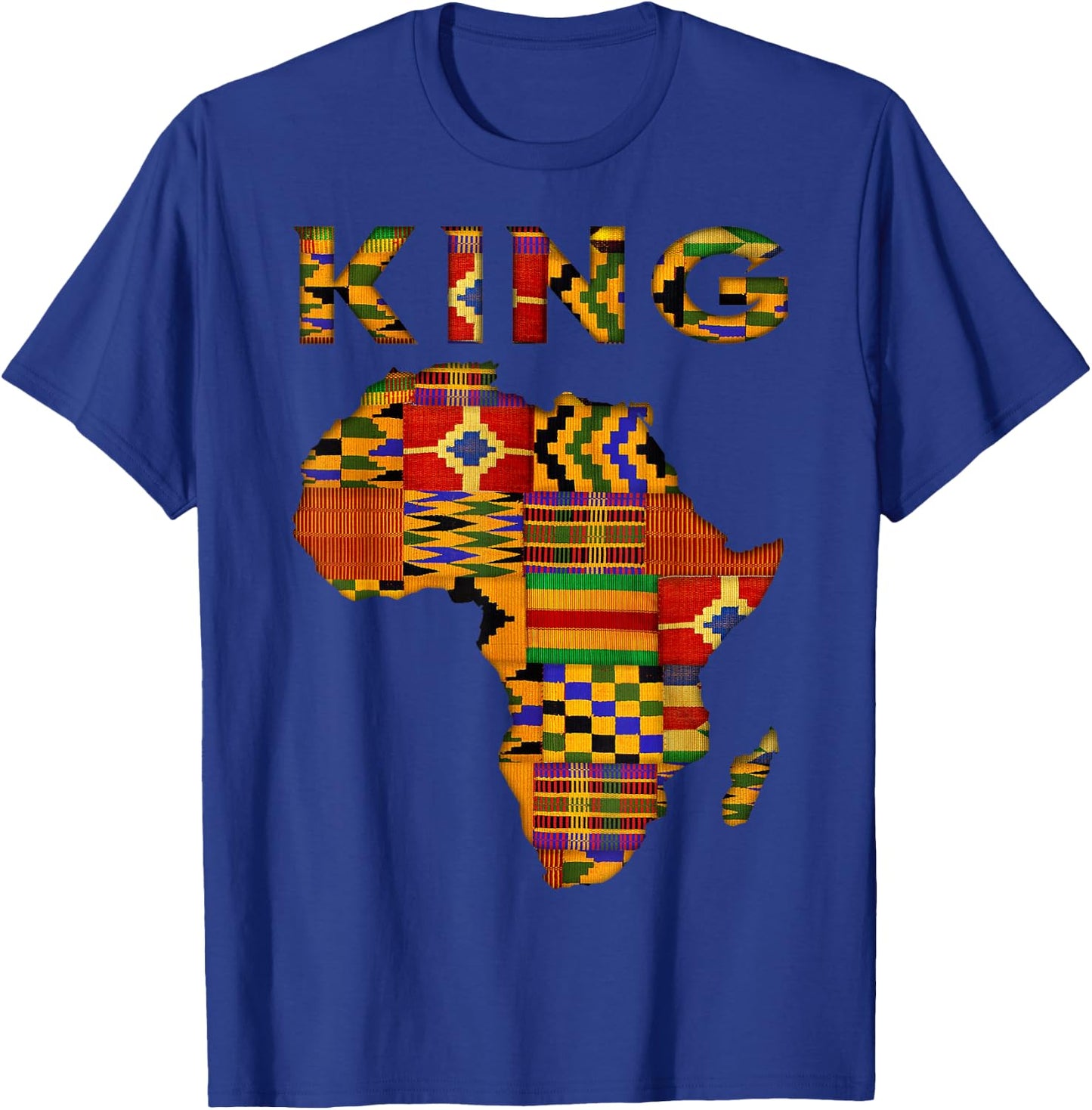 Cool African King Kente Cloth Africa Ghana Kids Men T-Shirt - T-Shirt | Royal