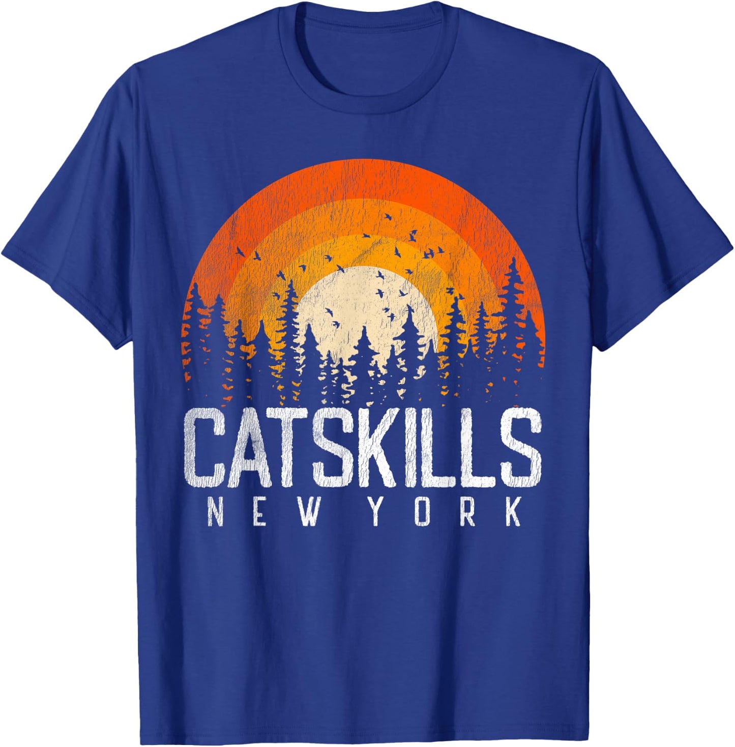 Catskills New York NY Shirt Retro Vintage 70s 80s 90s Gift T-Shirt - T-Shirt | Royal