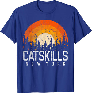 Catskills New York NY Shirt Retro Vintage 70s 80s 90s Gift T-Shirt - T-Shirt | Royal