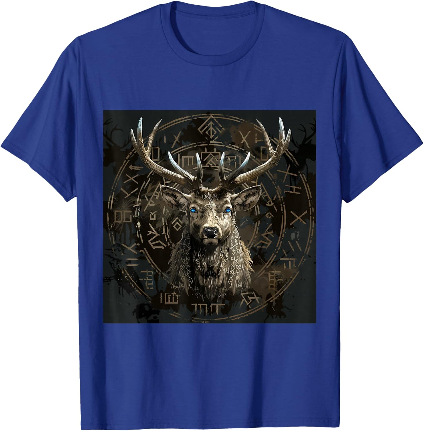 Viking Eikthyrnir Deer Runes Vikings Valhalla Germanen T-Shirt - T-Shirt | Royal