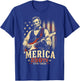 Funny Merica Abraham Lincoln 250 Anniversary American Flag T-Shirt - T-Shirt | Royal