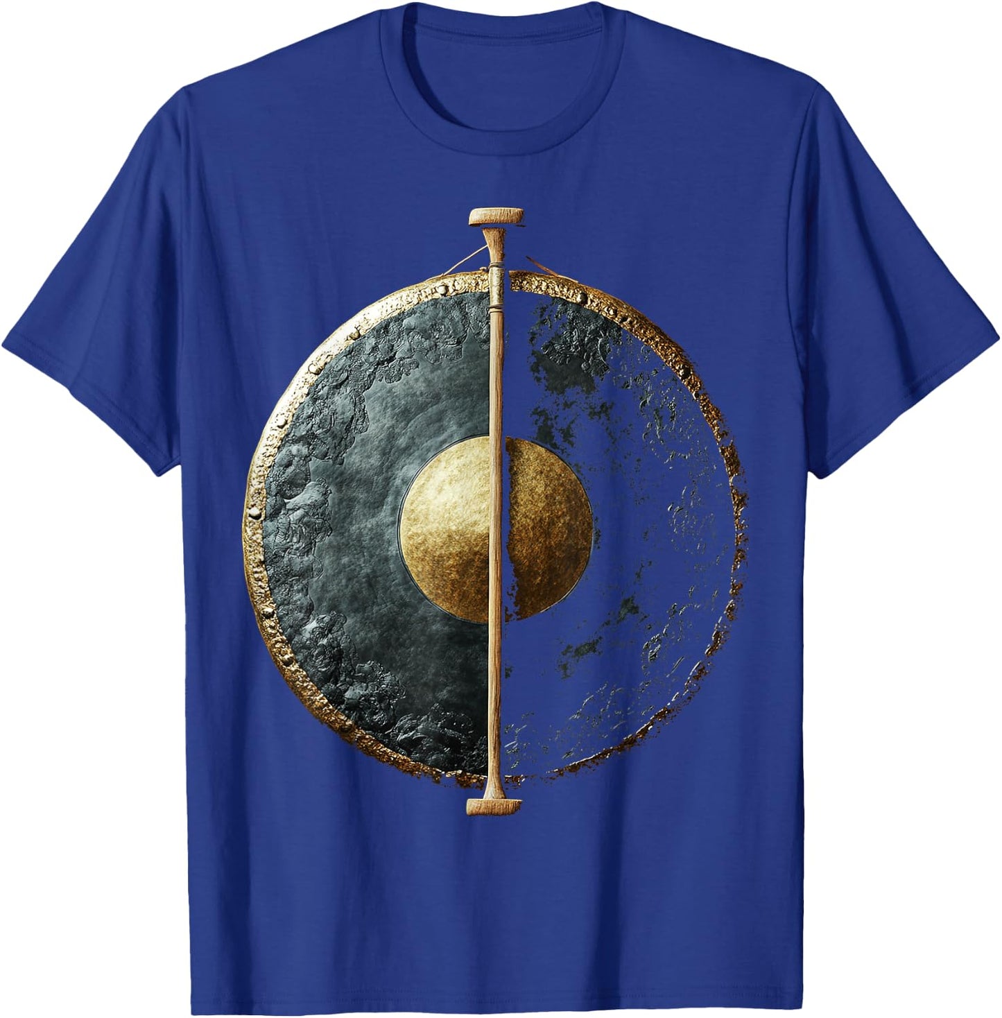 Gong Music Instrument Motif Art Gong T-Shirt - T-Shirt | Royal