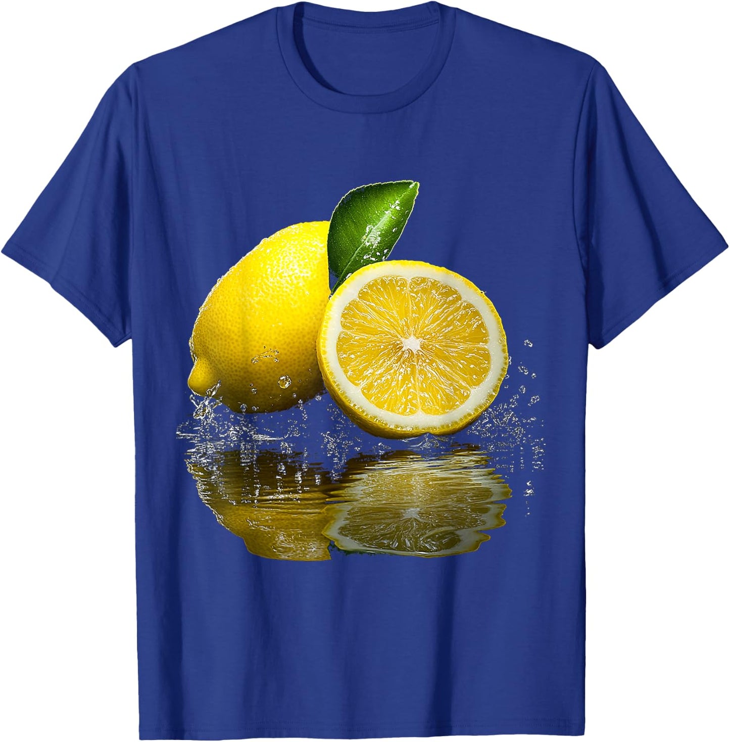 Lemon Lemon Pattern Illustration, Black, S T-Shirt - T-Shirt | Royal