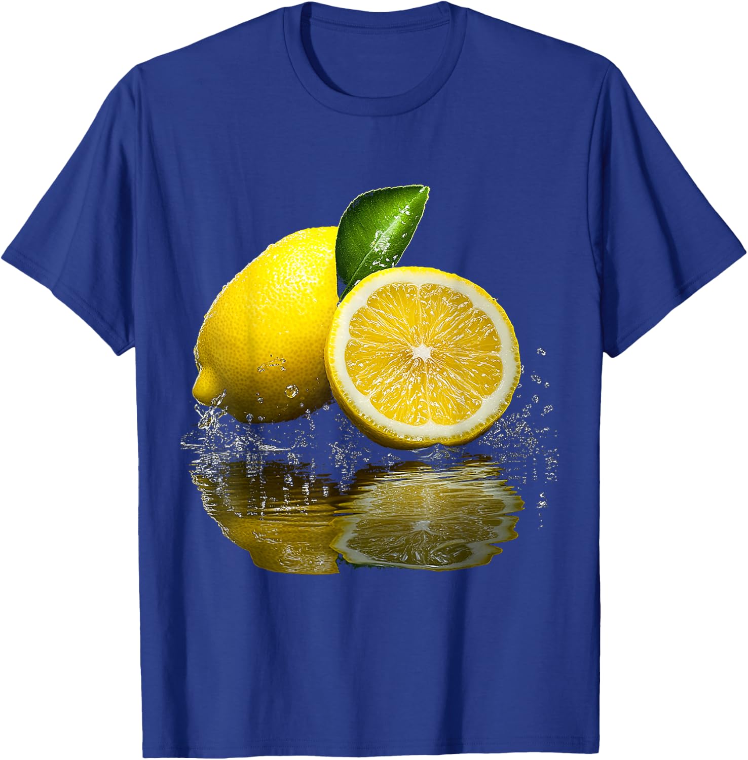 Lemon Fruit Illustration , black T-Shirt - T-Shirt | Royal