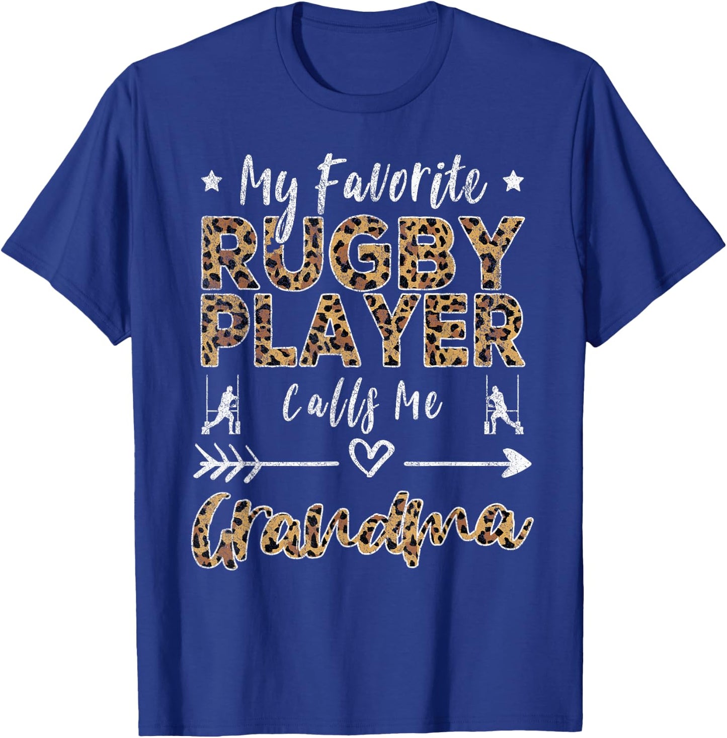 My Favorite Rugby Player Calls Me Grandma Mother's Day T-Shirt - T-Shirt | Royal