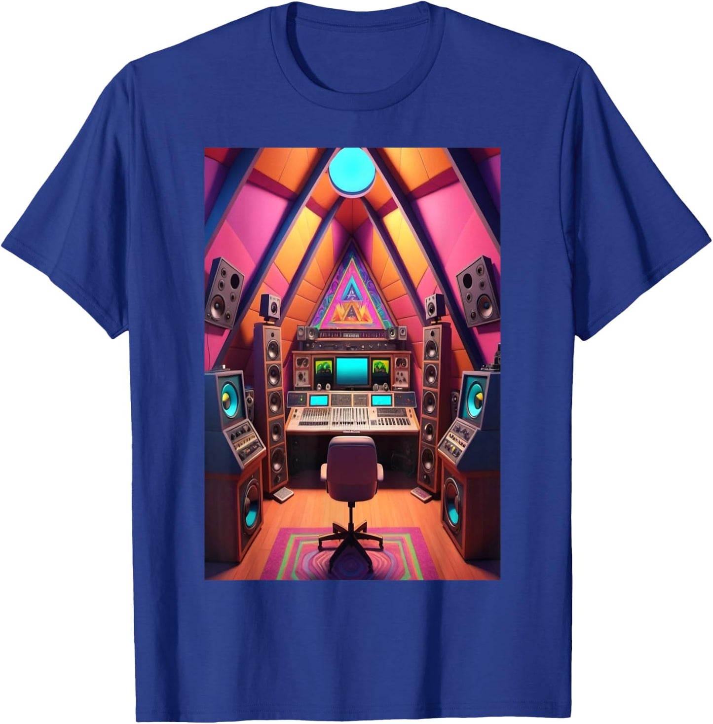 Psychedelic Sound Engineer Audio Engineer Recording Studio T-Shirt - T-Shirt | Royal