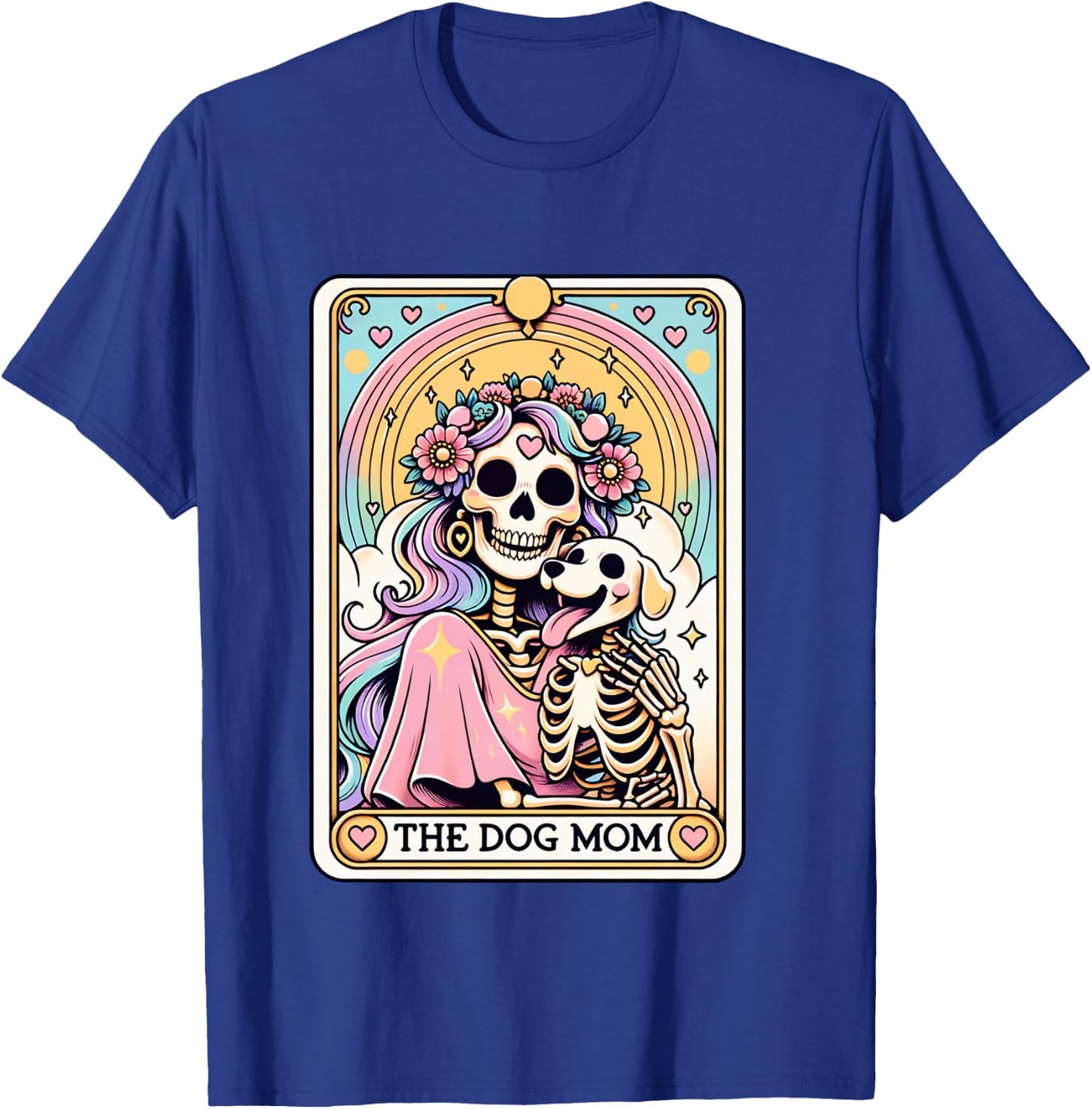 The Dog Mom Tarot Card Cute Skeleton Dog Lover Gift Graphic T-Shirt - T-Shirt | Royal