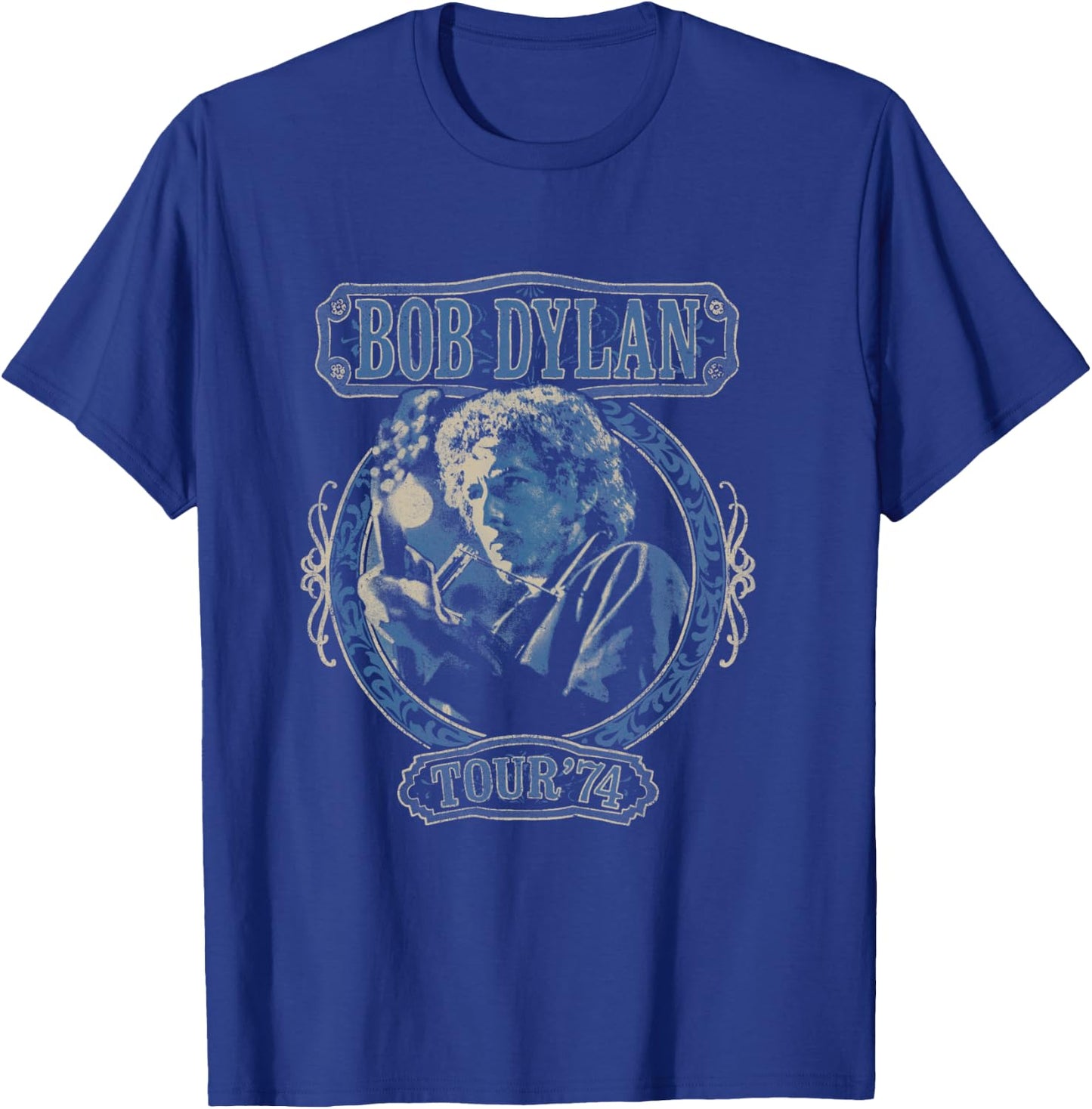 Bob Dylan Tour 74 Official , Black, S T-Shirt - T-Shirt | Royal