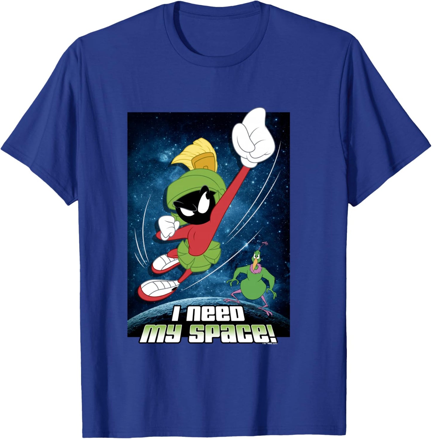 Looney Tunes Marvin & Instant Martian Need Space Poster T-Shirt - T-Shirt | Royal
