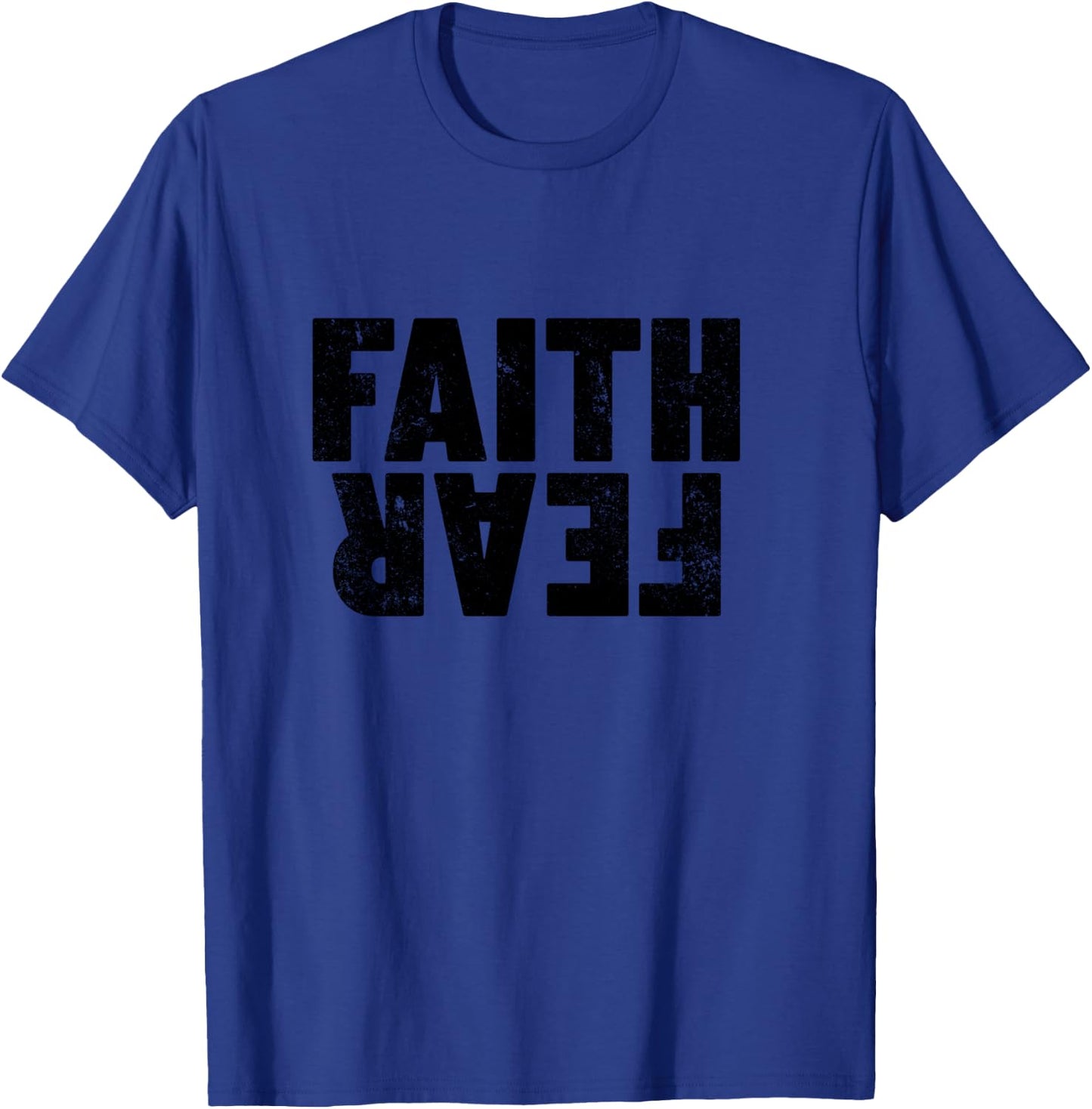Faith Over Fear Women's Men's Christian Faith Over Fear T-Shirt - T-Shirt | Royal