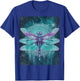 Turquoise Purple Dragonfly Watercolor Art T-Shirt - T-Shirt | Royal