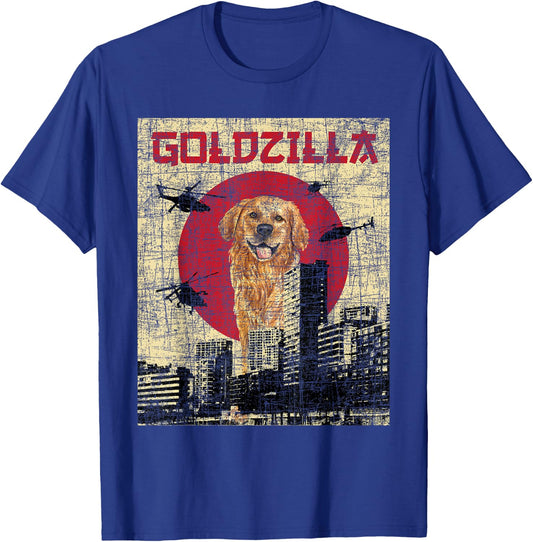 Goldzilla - Golden Retriever Dog Owner Canine Lover Women Kids T-Shirt - T-Shirt | Royal