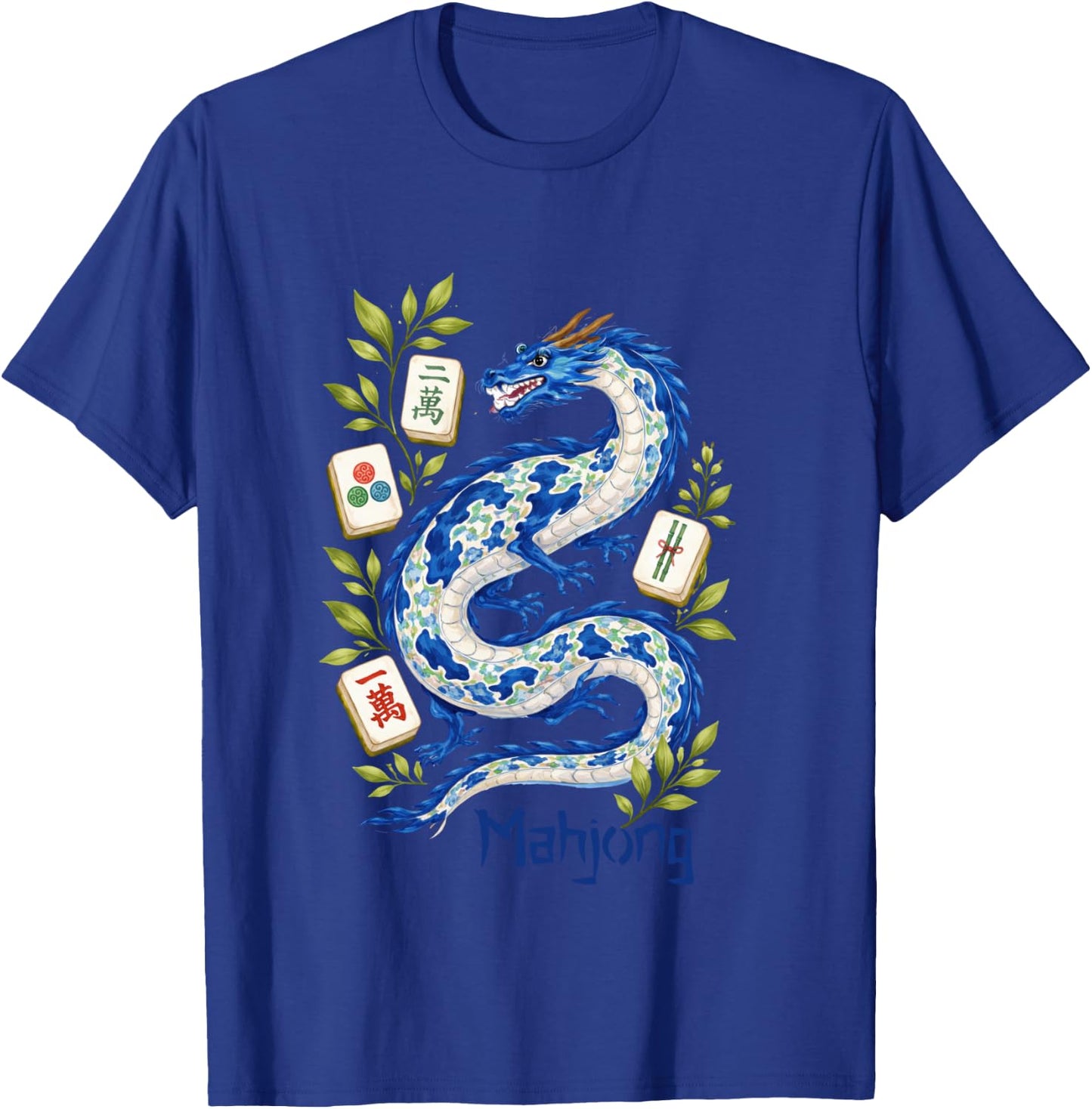 Mahjong Lover Mahjong Player Dragon Chinese Game Bird Bam T-Shirt - T-Shirt | Royal