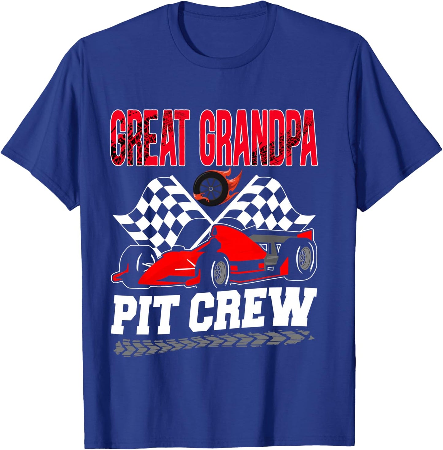 Great Grandpa Pit Crew Racing Family Race Car Birthday Boy T-Shirt - T-Shirt | Royal
