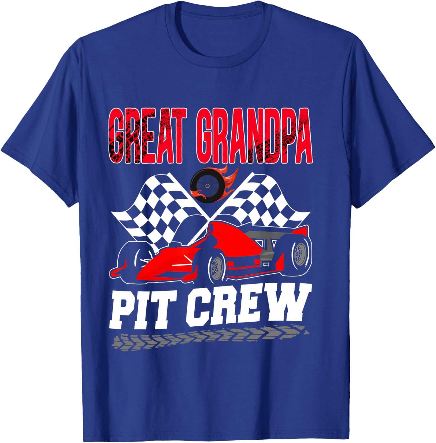 Great Grandpa Pit Crew Racing Family Race Car Birthday Boy T-Shirt - T-Shirt | Royal