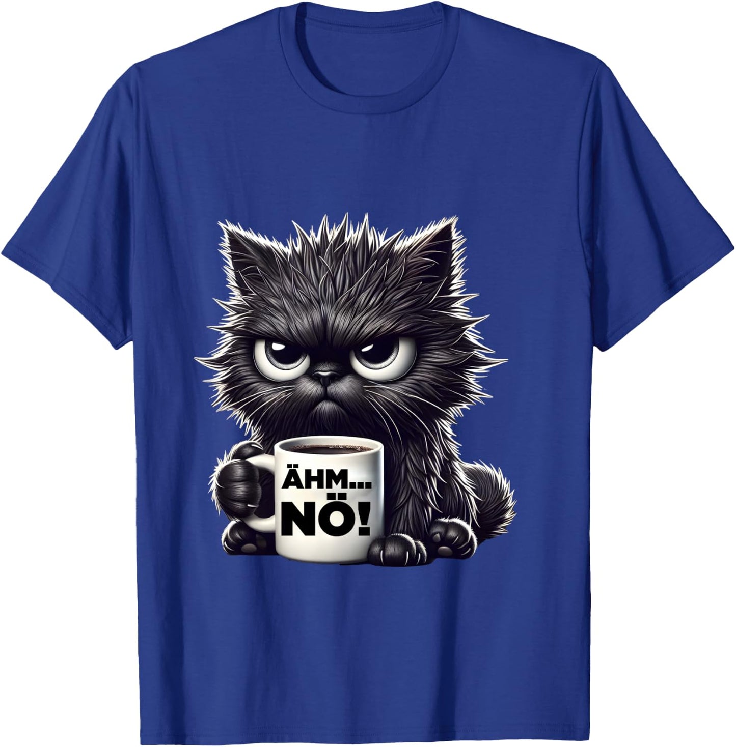 Grimmige Cat Work Colleagues Men Women Funny Cats Shirt, black, S T-Shirt - T-Shirt | Royal