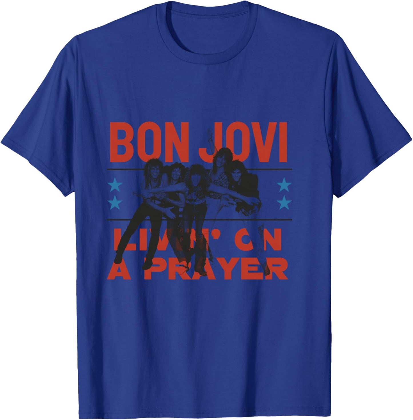 Offizielles Bon Jovi Livin' On A Prayer Langarmshirt T-Shirt - T-Shirt | Royal