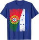 Half Portugal Honduras Split Flag Portuguese Pride Roots T-Shirt - T-Shirt | Royal