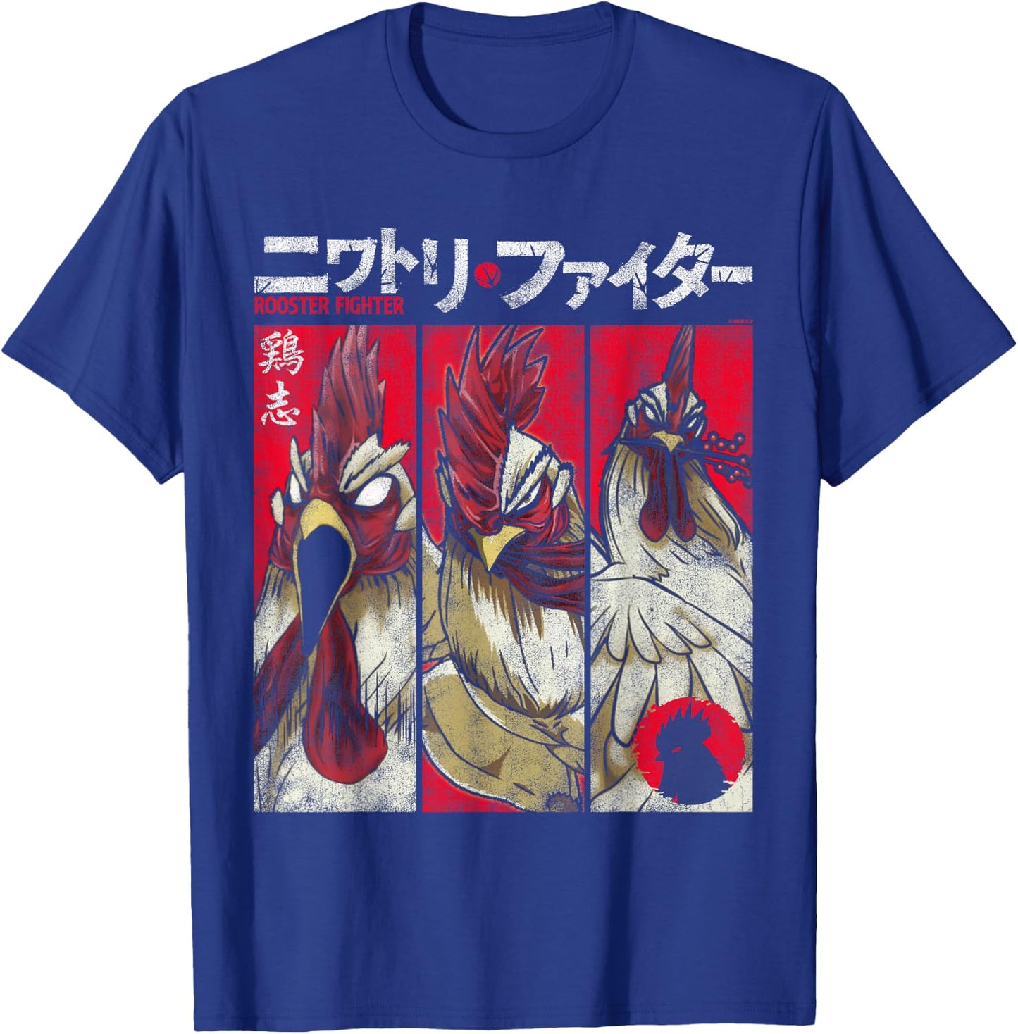 Rooster Fighter Keiji Portrait Panels Manga Anime T-Shirt - T-Shirt | Royal