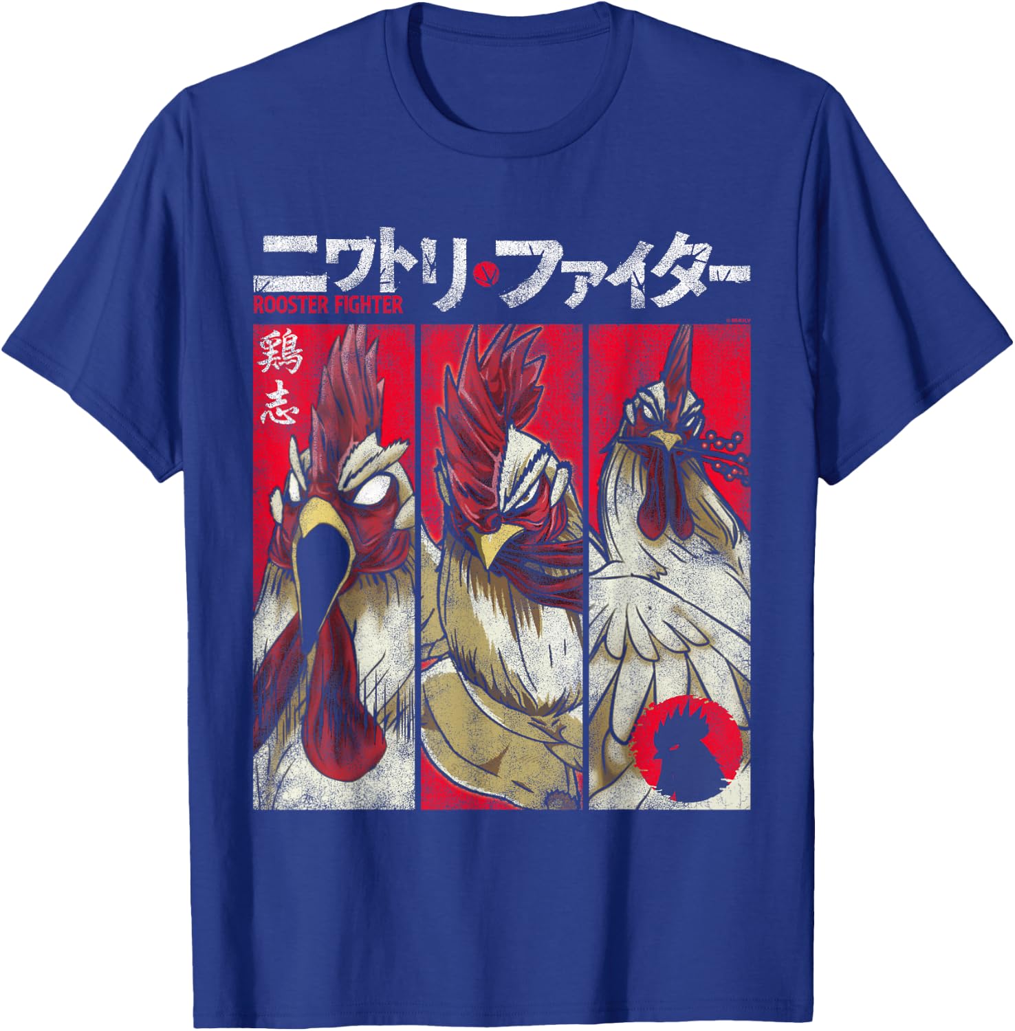 Rooster Fighter Keiji Portrait Panels Manga Anime T-Shirt - T-Shirt | Royal