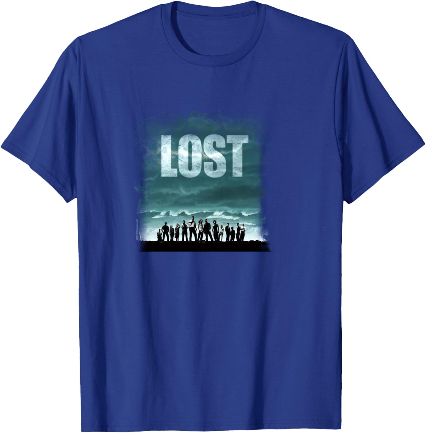 Lost Stormy Sky and Ocean Cast Outlines Poster TV Show Manche Longue T-Shirt - T-Shirt | Royal