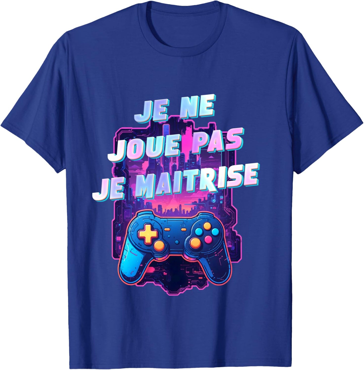 Gaming video games gift gamer passionate console controller , Black, S T-Shirt - T-Shirt | Royal