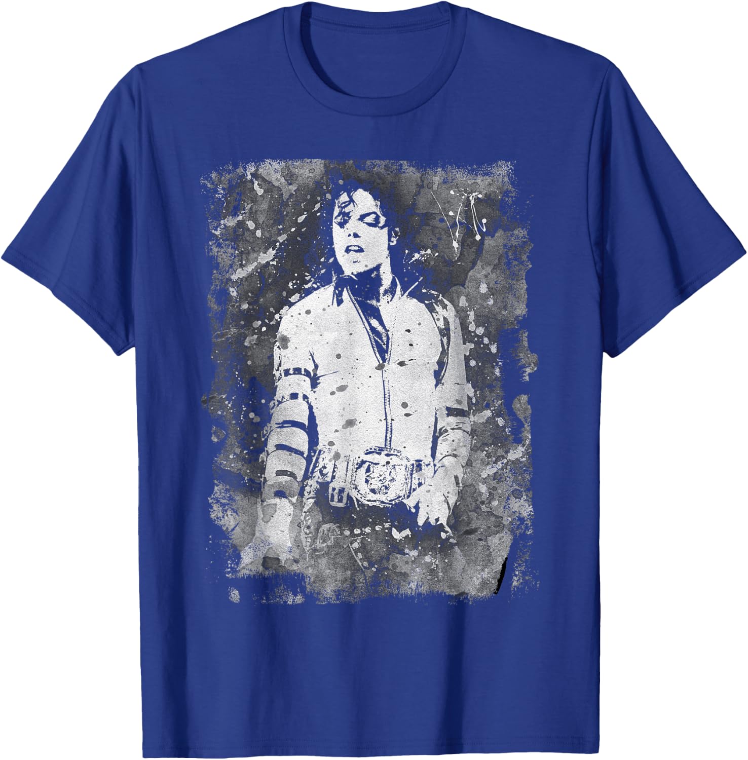Michael Jackson Bad World Tour 1988 Black and White Splatter , Black, S T-Shirt - T-Shirt | Royal