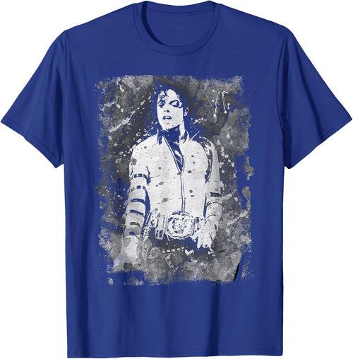 Michael Jackson Bad World Tour 1988 Black and White Splatter , Black, S