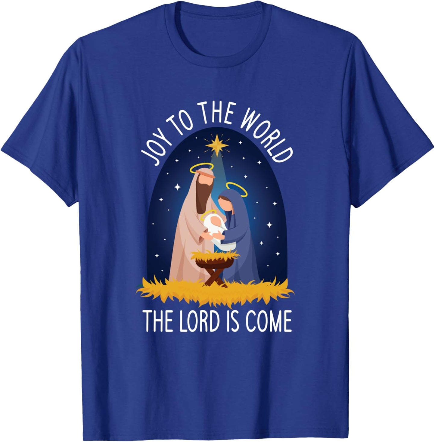 Joy to the World - Christmas Nativity T-Shirt - T-Shirt | Royal