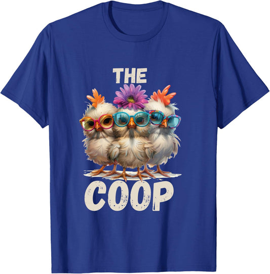 The Coop Chicken Trio T-Shirt - T-Shirt | Royal