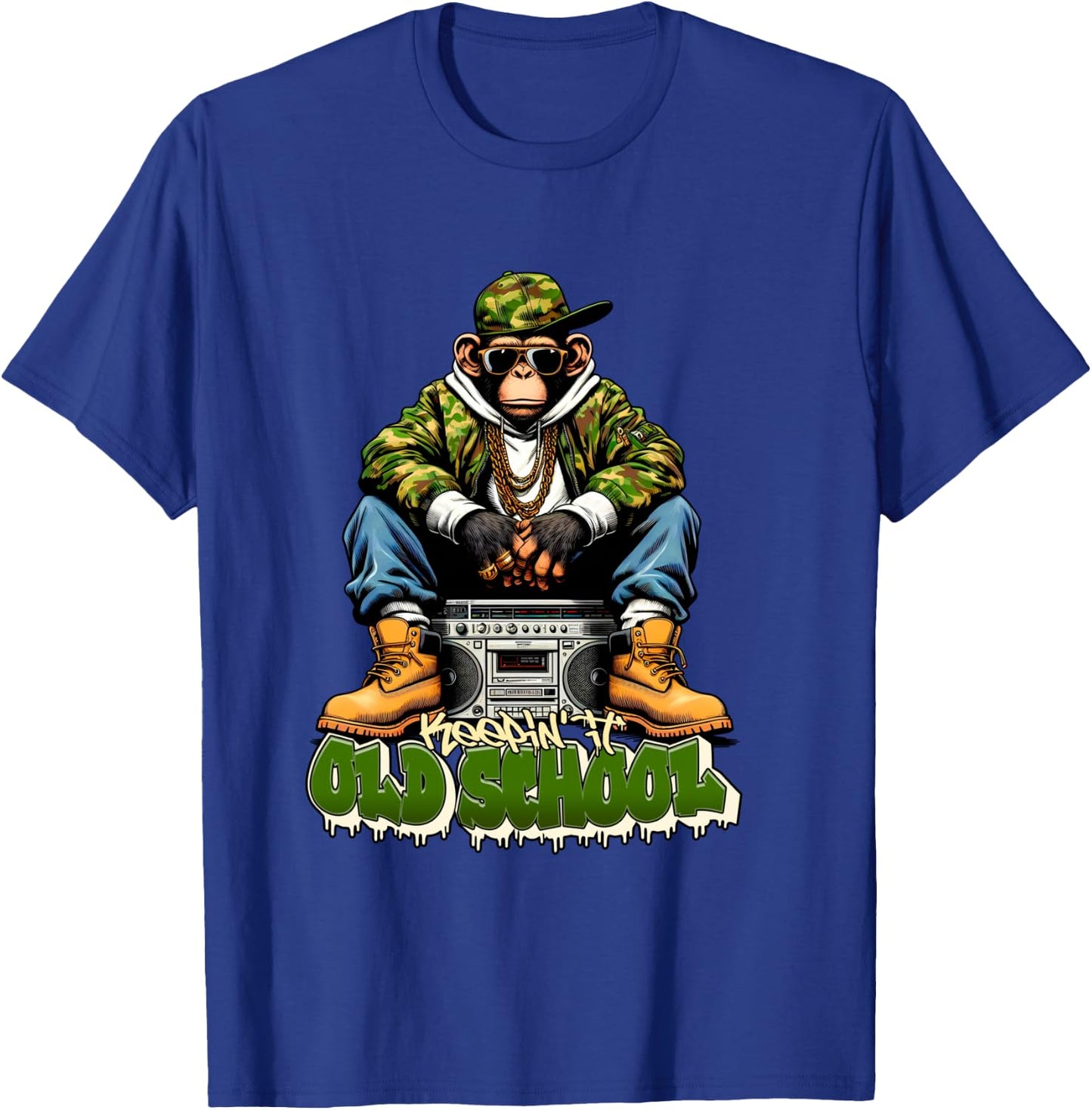 KEEPING IT OLD SCHOOL Hip Hop US Rap 90s New York , Black, S T-Shirt - T-Shirt | Royal
